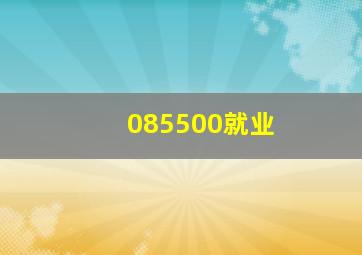 085500就业