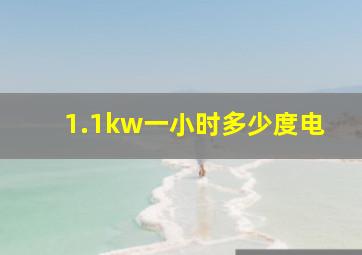 1.1kw一小时多少度电