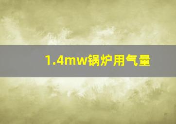 1.4mw锅炉用气量