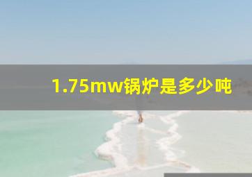 1.75mw锅炉是多少吨