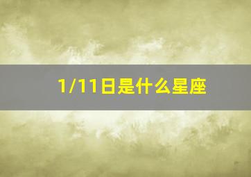 1/11日是什么星座