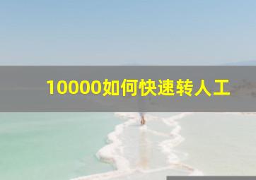 10000如何快速转人工