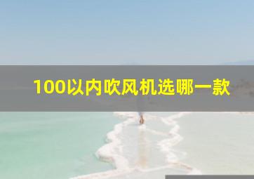 100以内吹风机选哪一款