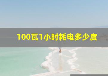 100瓦1小时耗电多少度