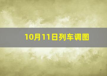 10月11日列车调图