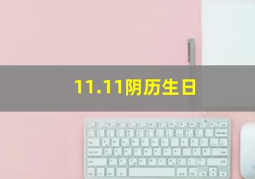 11.11阴历生日