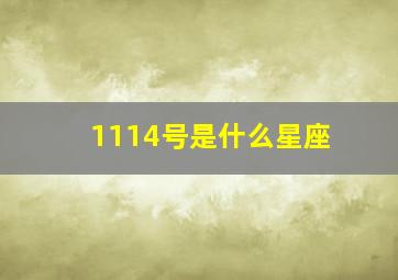 1114号是什么星座