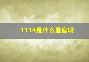 1114是什么星座呀