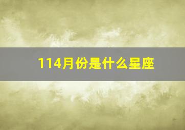 114月份是什么星座