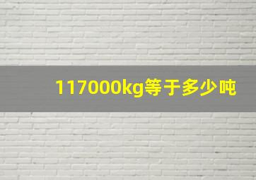 117000kg等于多少吨