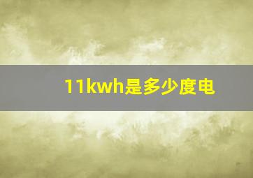 11kwh是多少度电