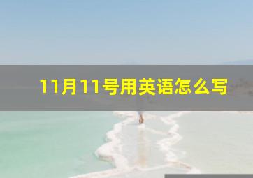 11月11号用英语怎么写