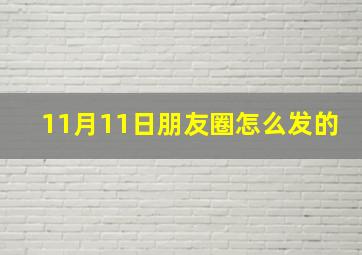 11月11日朋友圈怎么发的