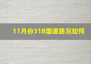 11月份318国道路况如何