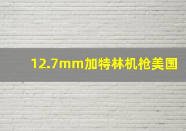 12.7mm加特林机枪美国