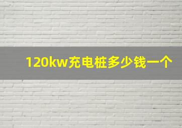 120kw充电桩多少钱一个