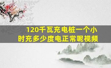 120千瓦充电桩一个小时充多少度电正常呢视频