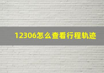 12306怎么查看行程轨迹