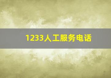 1233人工服务电话