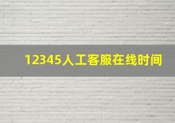 12345人工客服在线时间