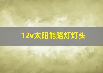 12v太阳能路灯灯头