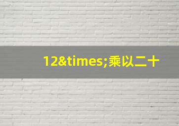 12×乘以二十