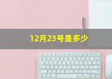 12月23号是多少