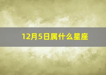 12月5日属什么星座