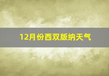 12月份西双版纳天气