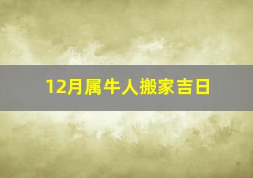 12月属牛人搬家吉日