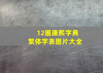 12画康熙字典繁体字表图片大全