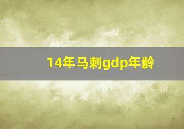 14年马刺gdp年龄