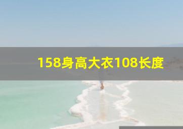 158身高大衣108长度