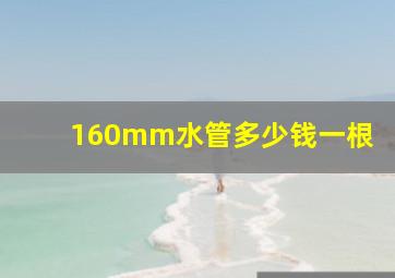 160mm水管多少钱一根