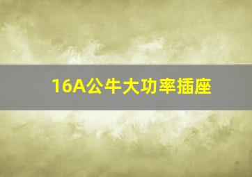 16A公牛大功率插座