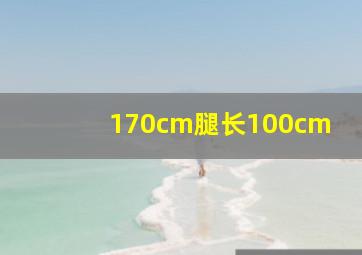 170cm腿长100cm