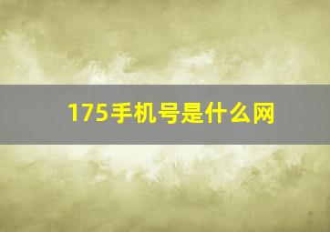 175手机号是什么网