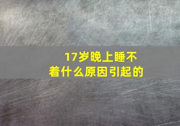 17岁晚上睡不着什么原因引起的