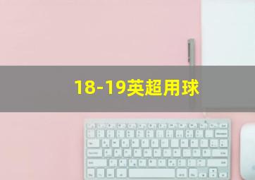 18-19英超用球