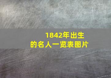 1842年出生的名人一览表图片