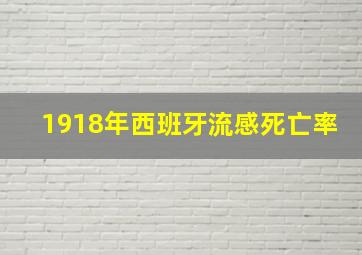 1918年西班牙流感死亡率