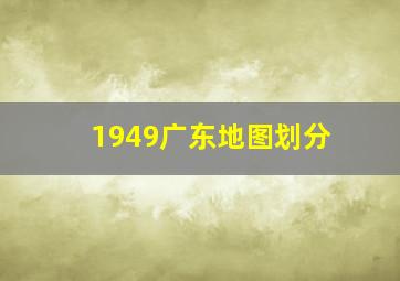 1949广东地图划分