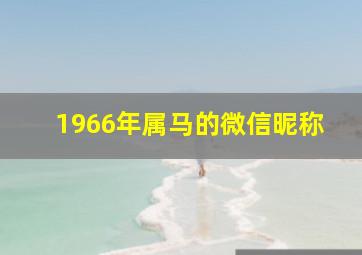 1966年属马的微信昵称