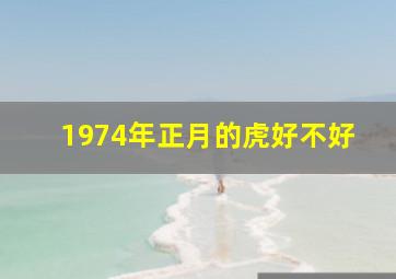 1974年正月的虎好不好