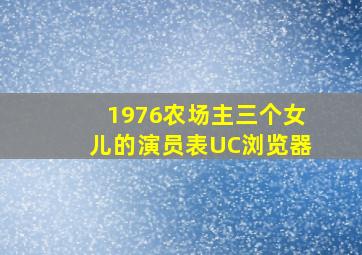 1976农场主三个女儿的演员表UC浏览器