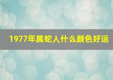 1977年属蛇人什么颜色好运