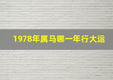 1978年属马哪一年行大运