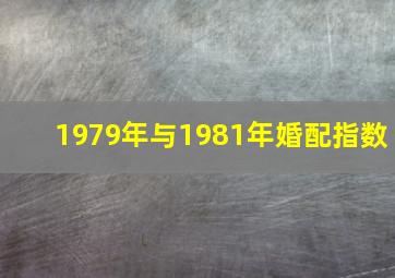 1979年与1981年婚配指数