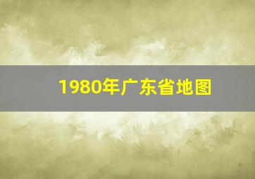 1980年广东省地图