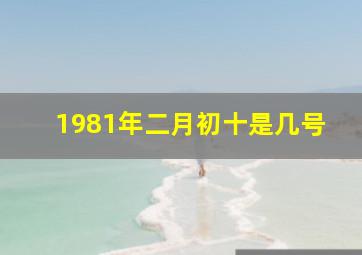 1981年二月初十是几号